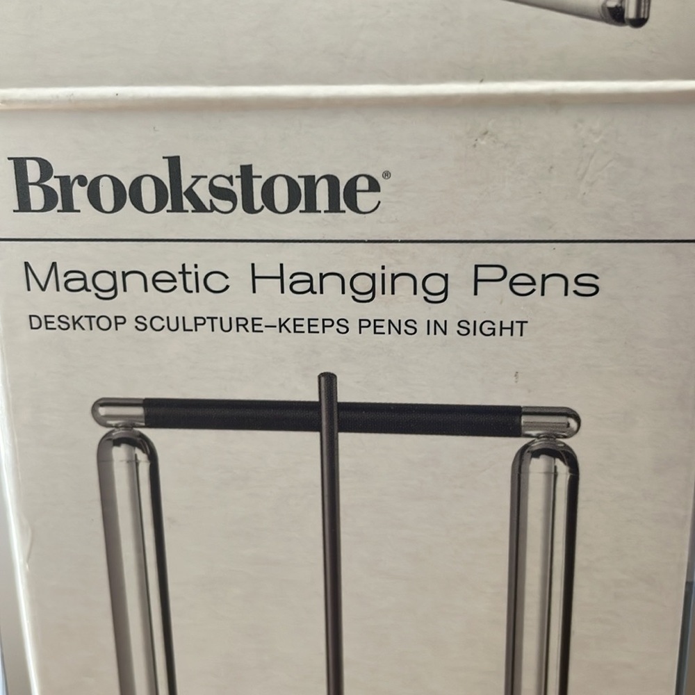 Brookstone Magnetic Hanging Pens Desktop Sculpture Keeps Pens in Sight - Picture 2 of 3